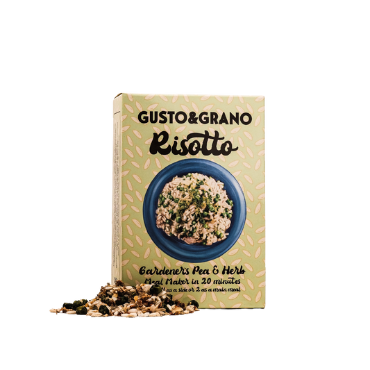 Gusto & Grano - Gardener's Pea and Herb Risotto - Mealmaker in 20 minutes - Dorset Spice Shed