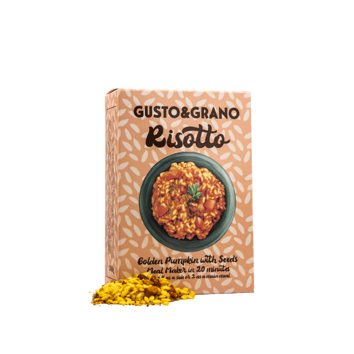 Gusto & Grano - Golden Pumpkin & Seeds Risotto - Mealmaker in 20 minutes - Dorset Spice Shed