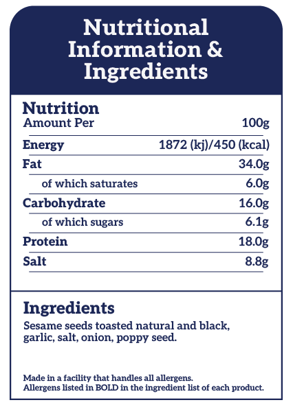 2GoodGuys Bagelicous Everything But The Bagel NY Deli Nutritional information and Ingredients