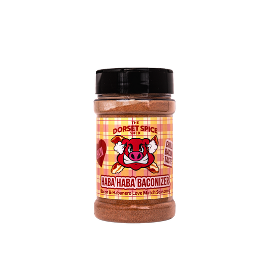 The Dorset Spice Shed Baconizer Haba Haba Smokey Bacon Dust with a Chilli Kick