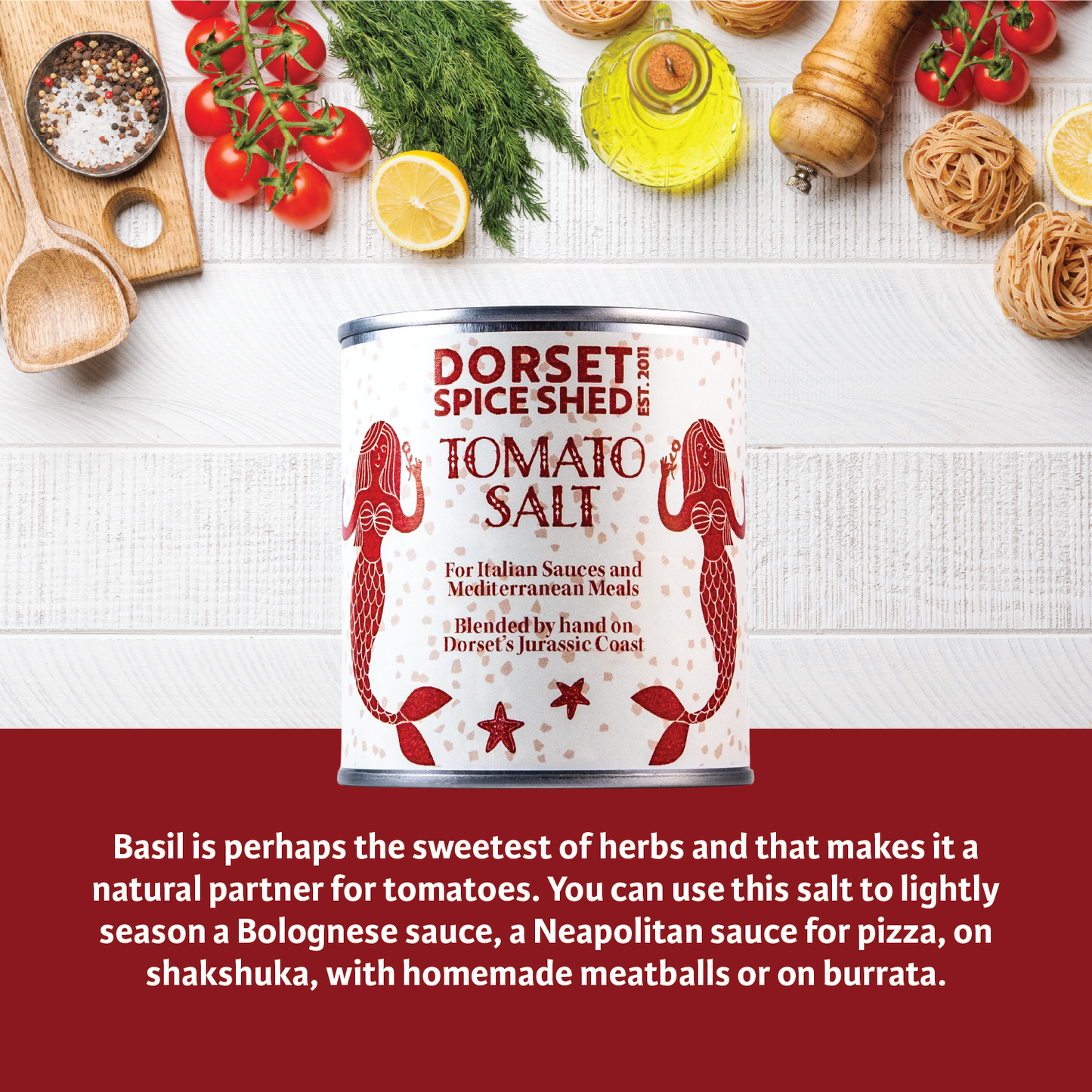 Dorset Spice Shed Tomato & Basil Salt - Dorset Spice Shed