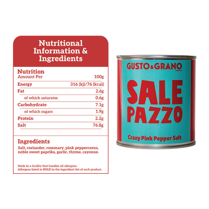 Gusto & Grano Un Tocco Sale Pazzo Crazy Pink Pepper Salt
