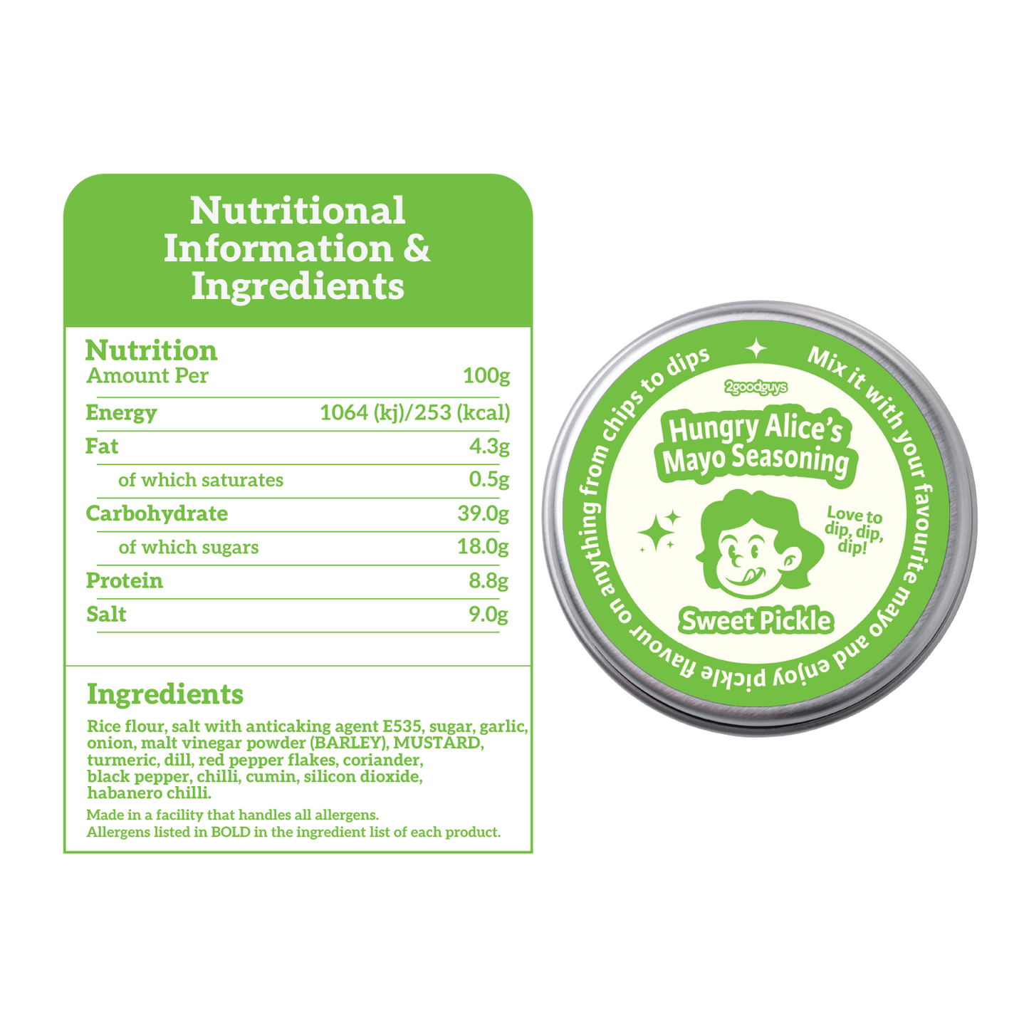 2GoodGuys Hungry Alice Mayonnaise Seasoning Sweet Pickle