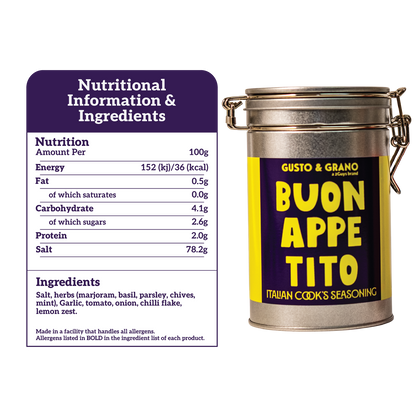 Gusto & Grano Buon Appetito Italian Cook's Seasoning
